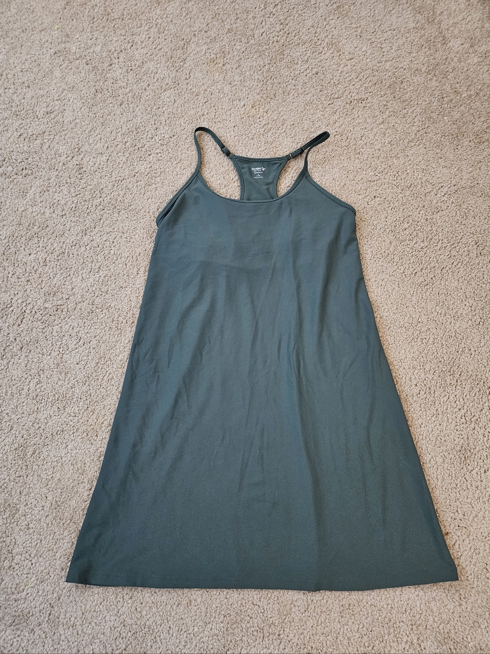 Old Navy Active Powersoft Dark Green Racerback Athletic Dress Size Large L